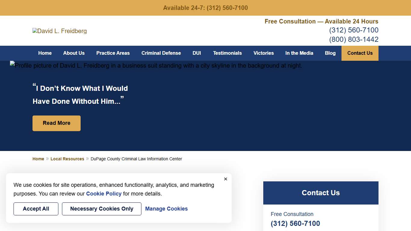 DuPage County Criminal Law Information Center Wheaton Crime Lawyer